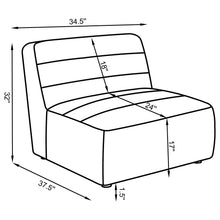 Load image into Gallery viewer, Ortega - Upholstered Armless Chair - Charcoal