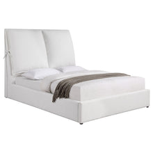 Load image into Gallery viewer, Corwyn - Queen Upholstered Panel Bed With Headboard Pillows - White
