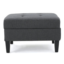 Load image into Gallery viewer, Ottoman With Birch Wood Legs And Cushioned Top For Comfort