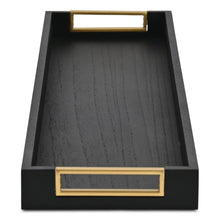 Load image into Gallery viewer, 32" Solid Wood Handmade Vanity Tray With Handles - Black