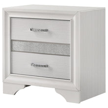 Load image into Gallery viewer, Transitional 2 Drawer Nightstand With Hidden Jewelry Tray