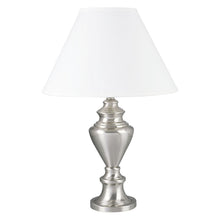 Load image into Gallery viewer, Metal Urn Table Lamp With White Classic Empire Shade - Nickel