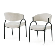 Load image into Gallery viewer, Contemporary Upholstered Dining Chairs With Metal Legs (Set of 2)