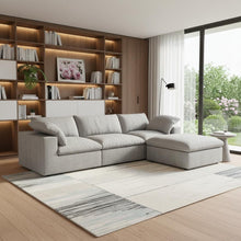 Load image into Gallery viewer, 2 Piece Living Room Set Blend Modular Sofa With Ottoman Storage - Light Gray