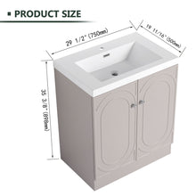 Load image into Gallery viewer, Contemporary Freestanding Bathroom Vanity With Resin Sink & Soft-Close Cabinet Doors
