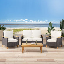 Load image into Gallery viewer, Isla - Transitional Chat Set With Water Resistant Cushions - Teak