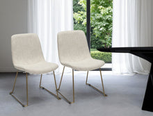Load image into Gallery viewer, Upholstered Fabric Side Chairs (Set of 2) - Cream
