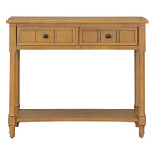 Load image into Gallery viewer, Console Table With Shelf Two Drawers - Natural