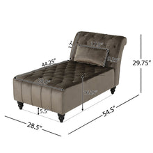 Load image into Gallery viewer, Ethereala - Upholstered Velvet Chaise Lounge With Button Tufted