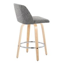 Load image into Gallery viewer, Toriano - Contemporary Fixed-Height Counter Stool With Swivel And Round Footrest (Set of 2)