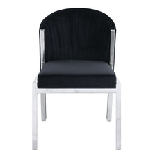 Load image into Gallery viewer, Upholstered Velvet Wing Back Dining Side Chairs (Set of 2) - Black