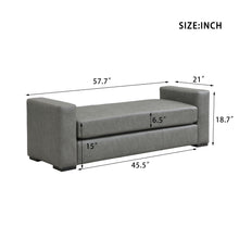 Load image into Gallery viewer, Ottoman With Unique Armrest Design For Living Spaces