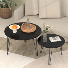 Load image into Gallery viewer, Round Nesting Coffee Table For Living Room (Set of 2)