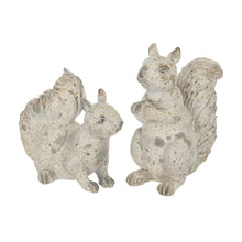 Load image into Gallery viewer, Resin Standing & Lying Down Squirrel Rustic, For Harvest Festival Fall Festival & Thanksgiving Table Decorations (Set of 2) - Antique Cream