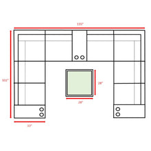 Load image into Gallery viewer, Modern Patio Rattan Sectional Set With Cushions