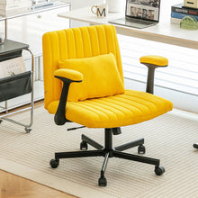 Load image into Gallery viewer, Criss Cross Armrest Office Chair With Wheels