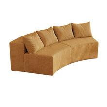 Load image into Gallery viewer, Curved Sectional Sofa With 4 Pillows, Modular Semi Circular Design