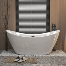 Load image into Gallery viewer, Freestanding Tub With Overflow And Pop Up Drain, Ergonomic Design