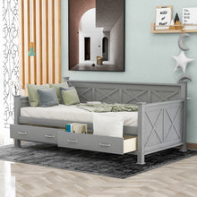 Load image into Gallery viewer, Modern Daybed With 2 Large Drawers, X Shaped Frame