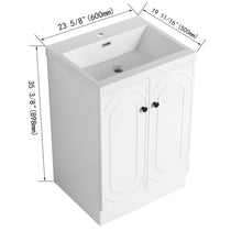 Load image into Gallery viewer, Contemporary Freestanding Bathroom Vanity With Resin Sink & Soft-Close Cabinet Doors