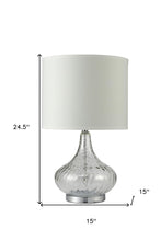 Load image into Gallery viewer, Clear Textured Glass Table Lamp - Clear