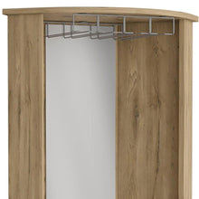 Load image into Gallery viewer, Laminate Corner Bar Cabinet With Two Shelves - Brown