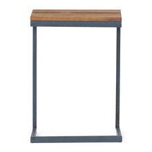 Load image into Gallery viewer, C Shaped End Table With Iron Base And Fir Wood To