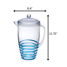 Load image into Gallery viewer, Swirl Unbreakable Plastic Water Pitcher With Lid And Spout