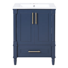 Load image into Gallery viewer, Bathroom Vanity With Ornate French Cylinder Legs, Soft Close Drawer
