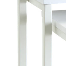 Load image into Gallery viewer, Solid Wood And Steel Nested End Tables (Set of 3) - White