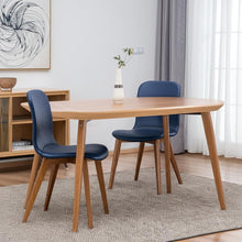 Load image into Gallery viewer, Upholstered Leather Dining Side Chairs (Set of 2) - Blue