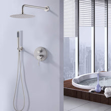 Load image into Gallery viewer, Elegant 10" Round Rain Shower Head And Handheld Set With Adjustable Tilt And Dual Modes
