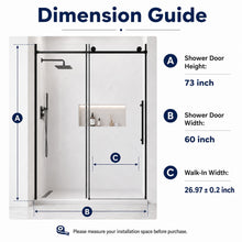 Load image into Gallery viewer, Frameless Shower Door With Soft Closing