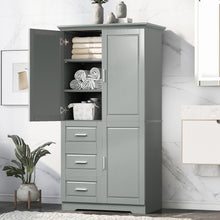 Load image into Gallery viewer, Tall And Wide Storage Cabinet With Doors, 3 Drawers