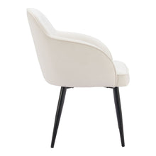 Load image into Gallery viewer, Velvet Dining Arm Chairs (Set of 2) - Ivory