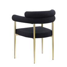 Load image into Gallery viewer, Dining Chairs (Set of 2), Mid-Century Modern Dining Chairs, Kitchen Dining Room Chairs, Round Boucle Backrest Sherpa Dining Chair With Brushed Metal Legs