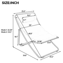 Load image into Gallery viewer, Outdoor Folding Chair With Adjustable Backrest (Set of 2)