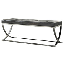 Load image into Gallery viewer, Curve Leg Bench With Upholstery - Black