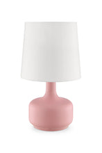 Load image into Gallery viewer, Metal Bedside Table Lamp With White Shade - Pink