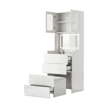 Load image into Gallery viewer, 19" Wood Lighted Four Drawer Dresser - White