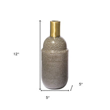 Load image into Gallery viewer, Abstract Cylinder Table Vase (397552) - Brown