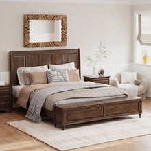 Load image into Gallery viewer, Sleigh Bed Frame With Tall Headboard And Storage Bench