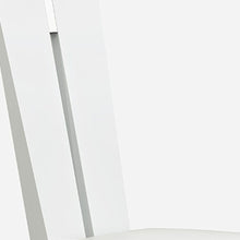 Load image into Gallery viewer, Upholstered Faux Leather Ladder Back Dining Side Chairs (Set of 2) - White
