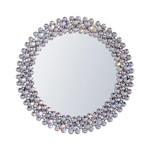 Load image into Gallery viewer, 26" Round Faux Crystal Bling Framed Accent Mirror - Silver