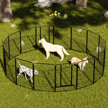 Load image into Gallery viewer, Dog Playpen, 16 Panels Pet Exercise Pen Indoor / Outdoor Fence With Anti Skid Base - Black