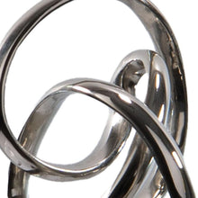 Load image into Gallery viewer, Marble Modern Abstract Tabletop Sculpture - Silver / Silver