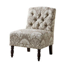 Load image into Gallery viewer, Vintage Tufted Armless Chair With Button Tufting - Taupe