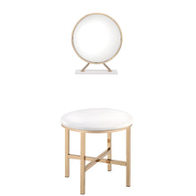 Load image into Gallery viewer, 16" Round Metal Framed Freestanding Mirror - Gold