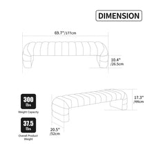 Load image into Gallery viewer, Modern Upholstered Armless Bed Bench With Channel Tufted Design