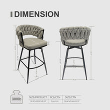 Load image into Gallery viewer, Bar Stool 360 Swivel With Back Footrest
